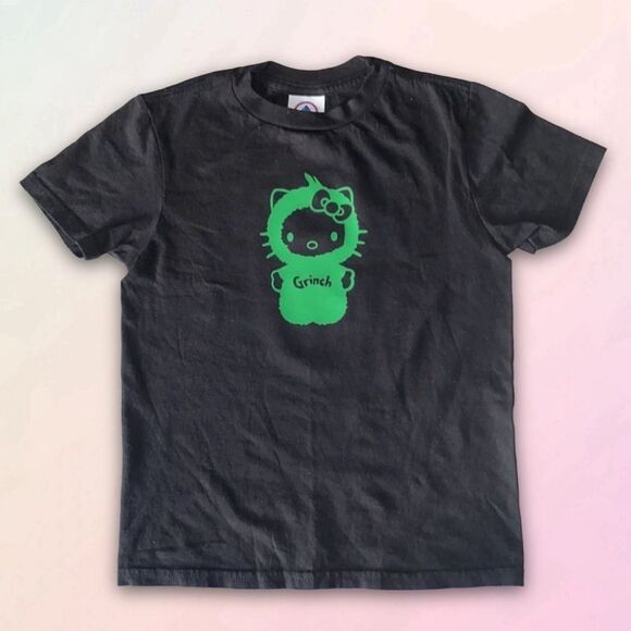 Kitty x Grinch, Custom, Youth Holiday Tee - Picture 1 of 8